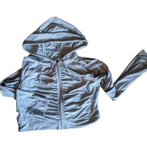 Cropped Ruched thumbhole zip-up Size Xl